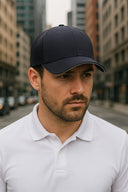 Twill Cap with a Reflective Peak and Mesh Back