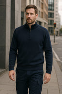 Pull unisexe à col zippé