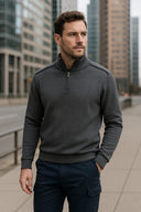 Pull unisexe à col zippé