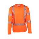 T-shirt unisexe à manches longues haute visibilité